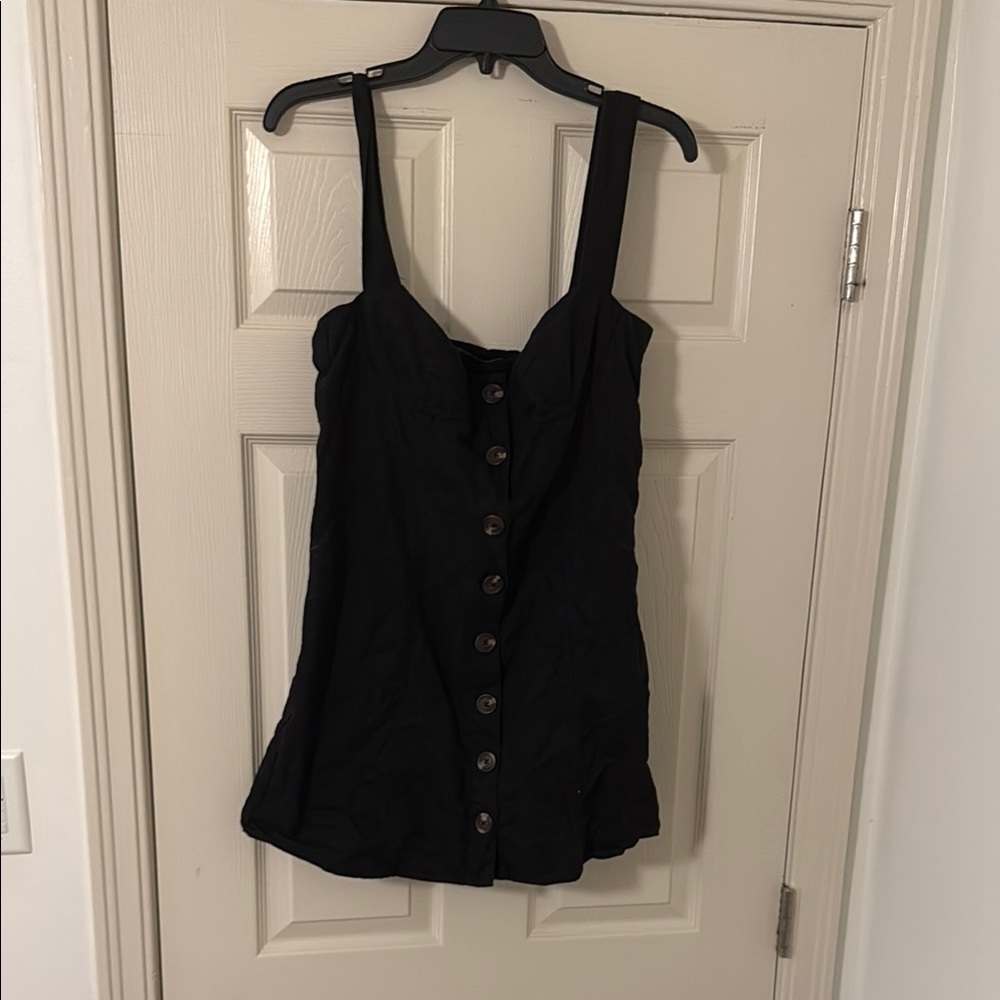 Black Button-Down Women's Jumper